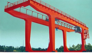 U型5-50∕10噸雙梁吊鉤門式起重機(jī)